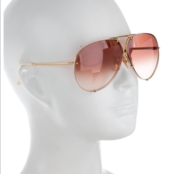 RARE PORSCHE TINTED PINK SUNSET AVIATORS